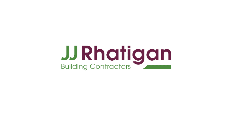 The logo of JJ Rhatigan Building Contractors, a client of PJ Personnel Recruitment Agency. We help them to find staff for construction jobs.